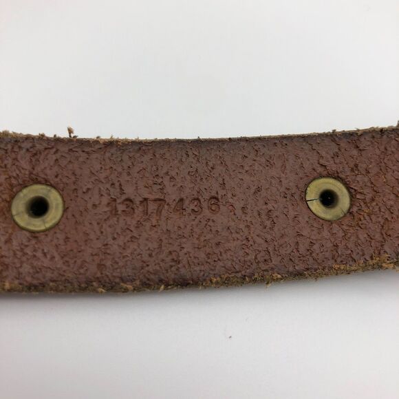 Polo Ralph Lauren Italian Leather Belt Mens Size 38 Brass Placard Customizable - Picture 9 of 9